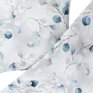 Pościel Estella Lunaria 6323/820 mako interlock jersey liście eukaliptusa