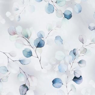 Pościel Estella Lunaria 6323/820 mako interlock jersey liście eukaliptusa