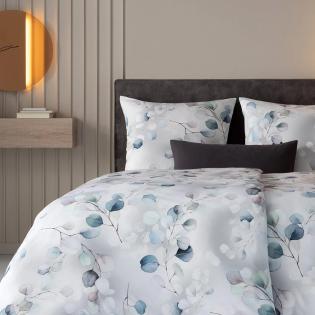 Pościel Estella Lunaria 6323/820 mako interlock jersey liście eukaliptusa