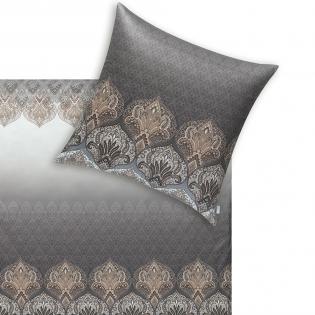 Pościel Estella Sophia 6347/920 mako interlock jersey ornamenty brązowe