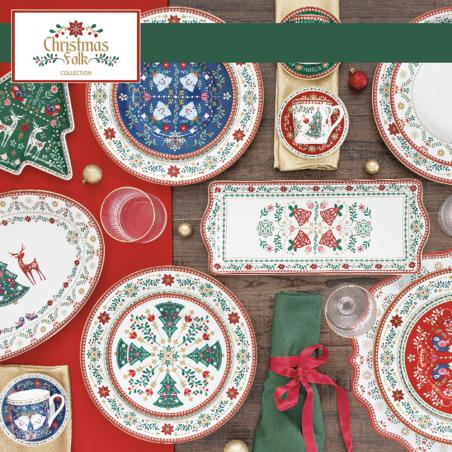 Easy Life Christmas Folk Kubek świąteczny 300ml choinka