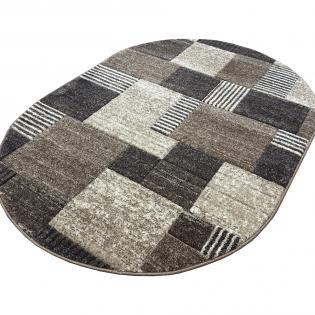 Dywan Romantic brązowy geometryczny 58352-18422 owal