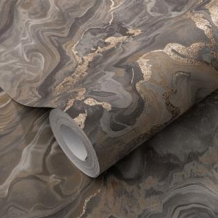Tapeta Erismann Elle Decoration 4 10447-37 marmur brązowy złoty