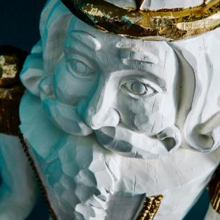 Figurka dziadek do orzechów biały złoty 50cm