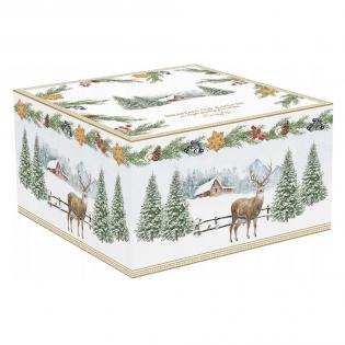 Easy Life White Forest Zestaw filiżanka 400ml ze spodkiem biała z jelonkiem