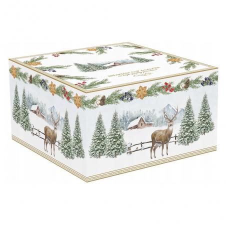 Easy Life White Forest Zestaw filiżanka 400ml ze spodkiem biała z jelonkiem