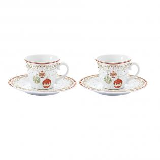 Christmas Eve Zestaw 2 filiżanki espresso 80ml ze spodkiem