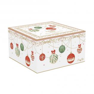 Easy Life Christmas Eve Filiżanka świąteczna 370ml ze spodkiem bombki