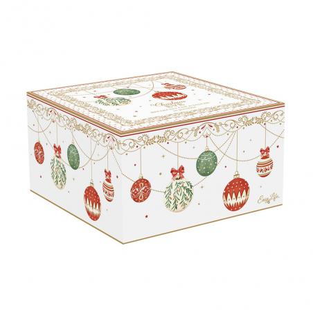 Easy Life Christmas Eve Filiżanka świąteczna 370ml ze spodkiem bombki