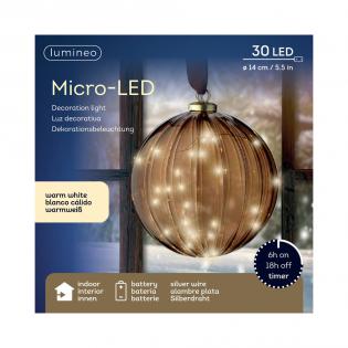 Dekoracja LED Kula do okna brązowa 487589