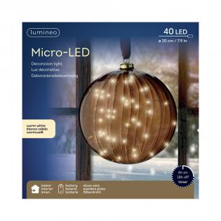 Dekoracja LED Kula do okna brązowa 20cm 487590