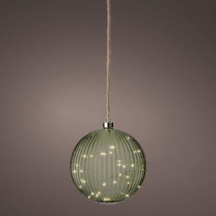 Dekoracja LED Kula do okna zielona 20cm 487598