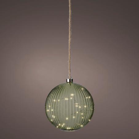 Dekoracja LED Kula do okna zielona 20cm 487598