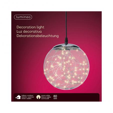 Dekoracja LED Kula przezroczysta 20cm 496667