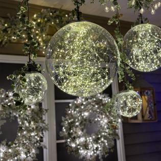 Dekoracja LED Kula przezroczysta 20cm 496667