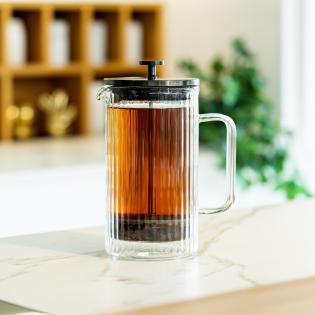 Vialli Design Tulip Zaparzacz do kawy i herbaty z podwójną ścianką 1000ml grafit mat