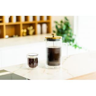 Vialli Design Tulip Zaparzacz do kawy i herbaty z podwójną ścianką 1000ml złoty mat