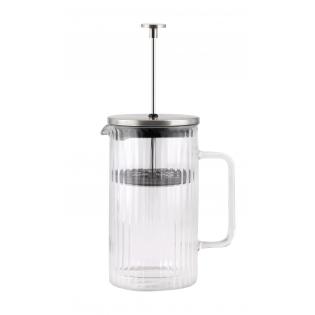 Vialli Design Tulip Zaparzacz do kawy i herbaty z podwójną ścianką 1000ml srebrny mat