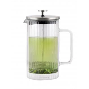 Vialli Design Tulip Zaparzacz do kawy i herbaty z podwójną ścianką 1000ml srebrny mat