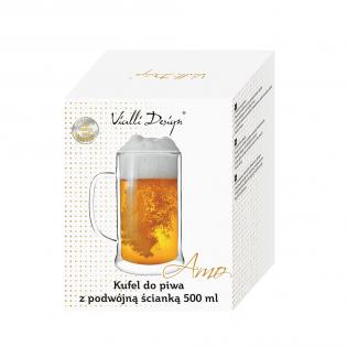 Vialli Design Amo Kufel do piwa 500ml z podwójną ścianką