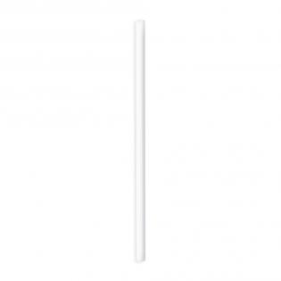 Słomki szklane 6szt. białe proste 20cm