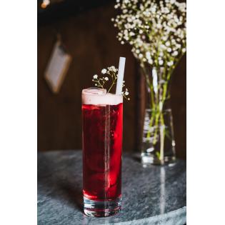 Słomki szklane 6szt. białe proste 20cm