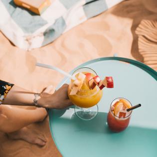 Słomki szklane 6szt. białe zakrzywione 23cm