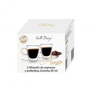 Vialli Design Amo Komplet 2 szklanek do espresso 50ml termicznych