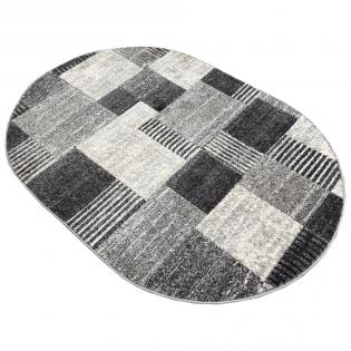 Dywan Romantic nowoczesny szary geometryczny 58352-18411 owal