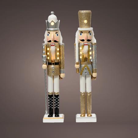 Figurka dziadek do orzechów LED 50cm biały 486714