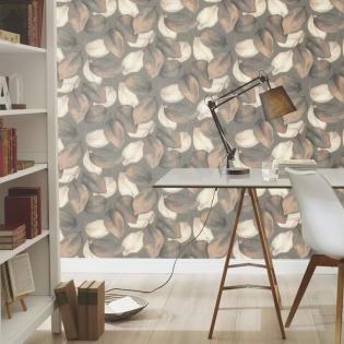 Tapeta Rasch Incanto 659887 duże brązowe liście