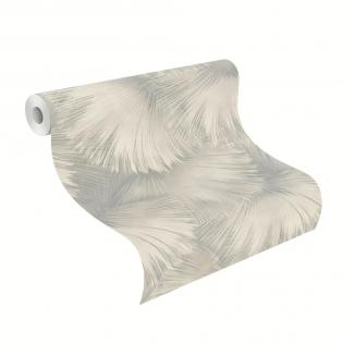 Tapeta Rasch Incanto 659757 duże wachlarze liście beżowe