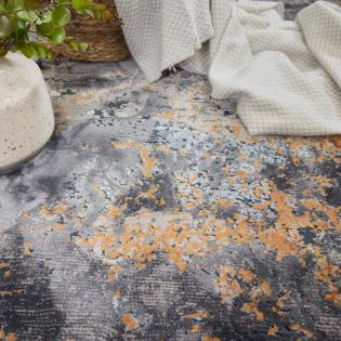 Dywan Ragolle Canyon 52097 3888 nowoczesny pomarańczowy antracytowy