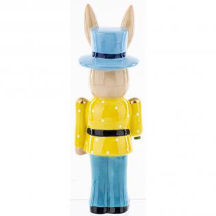 Figurka wielkanocna Królik w kapeluszu 33cm