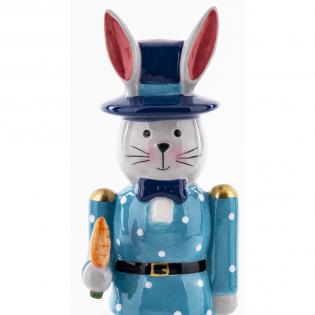 Figurka wielkanocna Królik w kapeluszu 19cm