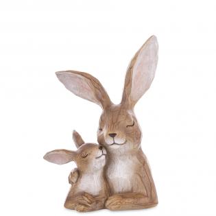 Figurka wielkanocna Króliki beżowe 32cm