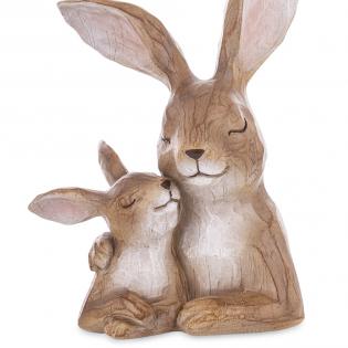 Figurka wielkanocna Króliki beżowe 32cm 165990